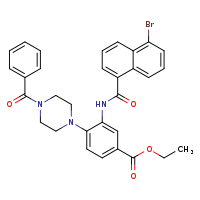 ethyl 4-(4-benzoylpiperazin-1-yl)-3-(5-bromonaphthalene-1-amido)benzoate
