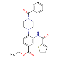 ethyl 4-(4-benzoylpiperazin-1-yl)-3-(thiophene-2-amido)benzoate