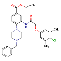 ethyl 4-(4-benzylpiperazin-1-yl)-3-[2-(4-chloro-3,5-dimethylphenoxy)acetamido]benzoate
