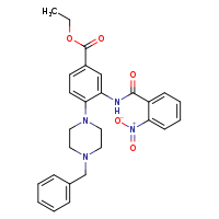 ethyl 4-(4-benzylpiperazin-1-yl)-3-(2-nitrobenzamido)benzoate