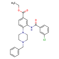 ethyl 4-(4-benzylpiperazin-1-yl)-3-(3-chlorobenzamido)benzoate