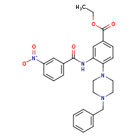 ethyl 4-(4-benzylpiperazin-1-yl)-3-(3-nitrobenzamido)benzoate