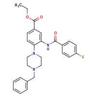 ethyl 4-(4-benzylpiperazin-1-yl)-3-(4-fluorobenzamido)benzoate