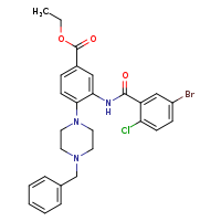 ethyl 4-(4-benzylpiperazin-1-yl)-3-(5-bromo-2-chlorobenzamido)benzoate