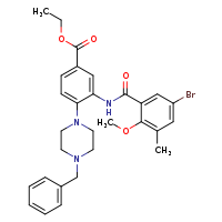 ethyl 4-(4-benzylpiperazin-1-yl)-3-(5-bromo-2-methoxy-3-methylbenzamido)benzoate