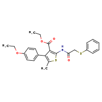 ethyl 4-(4-ethoxyphenyl)-5-methyl-2-[2-(phenylsulfanyl)acetamido]thiophene-3-carboxylate