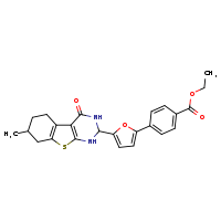 ethyl 4-(5-{11-methyl-3-oxo-8-thia-4,6-diazatricyclo[7.4.0.0²,?]trideca-1(9),2(7)-dien-5-yl}furan-2-yl)benzoate
