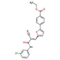 ethyl 4-{5-[(1E)-2-[(3-chlorophenyl)carbamoyl]-2-cyanoeth-1-en-1-yl]furan-2-yl}benzoate