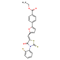ethyl 4-(5-{[(5Z)-3-(2-fluorophenyl)-4-oxo-2-sulfanylidene-1,3-thiazolidin-5-ylidene]methyl}furan-2-yl)benzoate