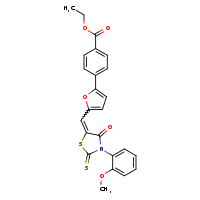 ethyl 4-(5-{[(5Z)-3-(2-methoxyphenyl)-4-oxo-2-sulfanylidene-1,3-thiazolidin-5-ylidene]methyl}furan-2-yl)benzoate