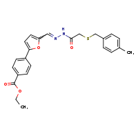 ethyl 4-{5-[(E)-[(2-{[(4-methylphenyl)methyl]sulfanyl}acetamido)imino]methyl]furan-2-yl}benzoate