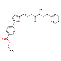 ethyl 4-{5-[(E)-{[2-(benzylsulfanyl)propanamido]imino}methyl]furan-2-yl}benzoate