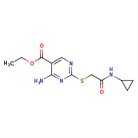 ethyl 4-amino-2-{[(cyclopropylcarbamoyl)methyl]sulfanyl}pyrimidine-5-carboxylate