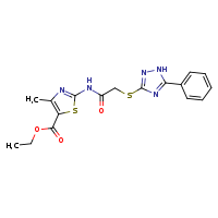 ethyl 4-methyl-2-{2-[(5-phenyl-1H-1,2,4-triazol-3-yl)sulfanyl]acetamido}-1,3-thiazole-5-carboxylate