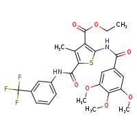 ethyl 4-methyl-5-{[3-(trifluoromethyl)phenyl]carbamoyl}-2-(3,4,5-trimethoxybenzamido)thiophene-3-carboxylate