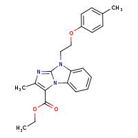 ethyl 4-methyl-7-[2-(4-methylphenoxy)ethyl]-2,5,7-triazatricyclo[6.4.0.0²,?]dodeca-1(12),3,5,8,10-pentaene-3-carboxylate