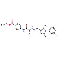 ethyl 4-({N'-[(E)-[1-(3,5-dichlorophenyl)-2,5-dimethylpyrrol-3-yl]methylidene]hydrazinecarbonyl}formamido)benzoate