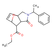 ethyl 4-oxo-3-(1-phenylethyl)-10-oxa-3-azatricyclo[5.2.1.0¹,?]dec-8-ene-6-carboxylate