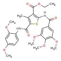 ethyl 5-[(2,4-dimethoxyphenyl)carbamoyl]-4-methyl-2-(3,4,5-trimethoxybenzamido)thiophene-3-carboxylate