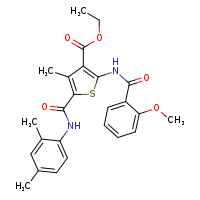 ethyl 5-[(2,4-dimethylphenyl)carbamoyl]-2-(2-methoxybenzamido)-4-methylthiophene-3-carboxylate