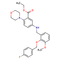 ethyl 5-[({2-[(4-fluorophenyl)methoxy]-3-methoxyphenyl}methyl)amino]-2-(morpholin-4-yl)benzoate