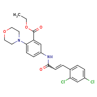 ethyl 5-[(2E)-3-(2,4-dichlorophenyl)prop-2-enamido]-2-(morpholin-4-yl)benzoate