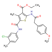 ethyl 5-[(3-chloro-4-methylphenyl)carbamoyl]-2-[2-(4-methoxyphenyl)acetamido]-4-methylthiophene-3-carboxylate