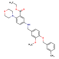 ethyl 5-[({3-methoxy-4-[(3-methylphenyl)methoxy]phenyl}methyl)amino]-2-(morpholin-4-yl)benzoate