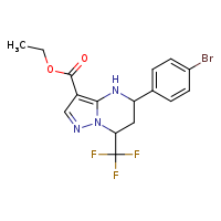 ethyl 5-(4-bromophenyl)-7-(trifluoromethyl)-4H,5H,6H,7H-pyrazolo[1,5-a]pyrimidine-3-carboxylate