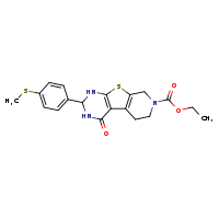 ethyl 5-[4-(methylsulfanyl)phenyl]-3-oxo-8-thia-4,6,11-triazatricyclo[7.4.0.0²,?]trideca-1(9),2(7)-diene-11-carboxylate