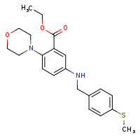 ethyl 5-({[4-(methylsulfanyl)phenyl]methyl}amino)-2-(morpholin-4-yl)benzoate