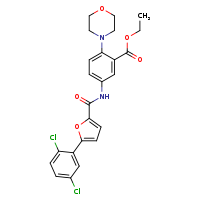 ethyl 5-[5-(2,5-dichlorophenyl)furan-2-amido]-2-(morpholin-4-yl)benzoate