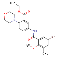 ethyl 5-(5-bromo-2-methoxy-3-methylbenzamido)-2-(morpholin-4-yl)benzoate