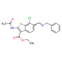 ethyl 6-[(E)-(benzylimino)methyl]-7-chloro-2-acetamido-1-benzothiophene-3-carboxylate