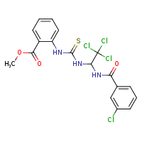 methyl 2-[({2,2,2-trichloro-1-[(3-chlorophenyl)formamido]ethyl}carbamothioyl)amino]benzoate
