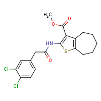 methyl 2-[2-(3,4-dichlorophenyl)acetamido]-4H,5H,6H,7H,8H-cyclohepta[b]thiophene-3-carboxylate