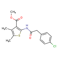 methyl 2-[2-(4-chlorophenyl)acetamido]-4,5-dimethylthiophene-3-carboxylate