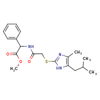 methyl 2-(2-{[4-methyl-5-(2-methylpropyl)-1H-imidazol-2-yl]sulfanyl}acetamido)-2-phenylacetate