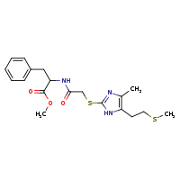 methyl 2-[2-({4-methyl-5-[2-(methylsulfanyl)ethyl]-1H-imidazol-2-yl}sulfanyl)acetamido]-3-phenylpropanoate