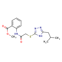 methyl 2-(2-{[5-(2-methylpropyl)-4H-1,2,4-triazol-3-yl]sulfanyl}acetamido)benzoate