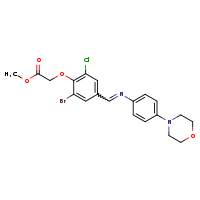 methyl 2-{2-bromo-6-chloro-4-[(E)-{[4-(morpholin-4-yl)phenyl]imino}methyl]phenoxy}acetate