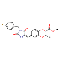 methyl 2-(2-ethoxy-4-{[(4E)-1-[(4-fluorophenyl)methyl]-2,5-dioxoimidazolidin-4-ylidene]methyl}phenoxy)acetate