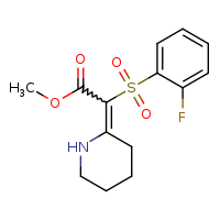 methyl 2-(2-fluorobenzenesulfonyl)-2-[(2Z)-piperidin-2-ylidene]acetate