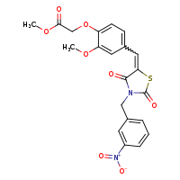 methyl 2-(2-methoxy-4-{[(5Z)-3-[(3-nitrophenyl)methyl]-2,4-dioxo-1,3-thiazolidin-5-ylidene]methyl}phenoxy)acetate