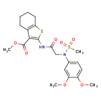 methyl 2-{2-[N-(3,4-dimethoxyphenyl)methanesulfonamido]acetamido}-4,5,6,7-tetrahydro-1-benzothiophene-3-carboxylate