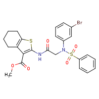 methyl 2-{2-[N-(3-bromophenyl)benzenesulfonamido]acetamido}-4,5,6,7-tetrahydro-1-benzothiophene-3-carboxylate