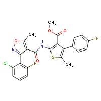 methyl 2-[3-(2-chloro-6-fluorophenyl)-5-methyl-1,2-oxazole-4-amido]-4-(4-fluorophenyl)-5-methylthiophene-3-carboxylate