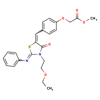 methyl 2-(4-{[(2E,5Z)-3-(2-ethoxyethyl)-4-oxo-2-(phenylimino)-1,3-thiazolidin-5-ylidene]methyl}phenoxy)acetate