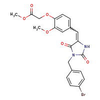 methyl 2-(4-{[(4E)-1-[(4-bromophenyl)methyl]-2,5-dioxoimidazolidin-4-ylidene]methyl}-2-methoxyphenoxy)acetate