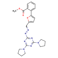 methyl 2-[5-({2-[4,6-bis(pyrrolidin-1-yl)-1,3,5-triazin-2-yl]diazen-1-yl}methyl)furan-2-yl]benzoate
